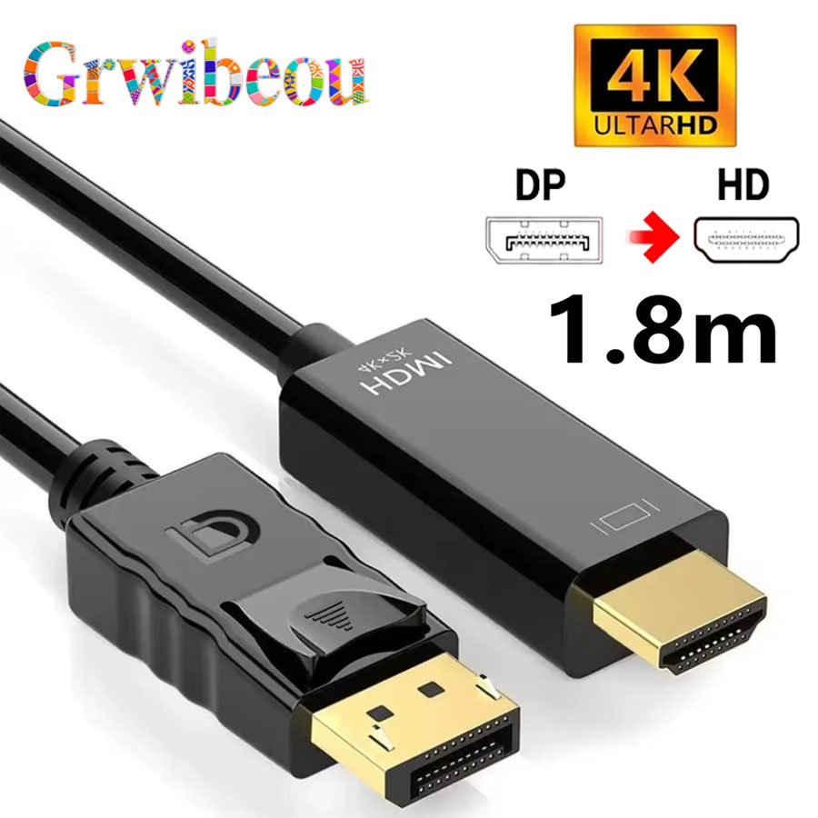Home Cinema Projector 4K - 4K*2K DisplayPort To HDMI-Compatible Adapter DP