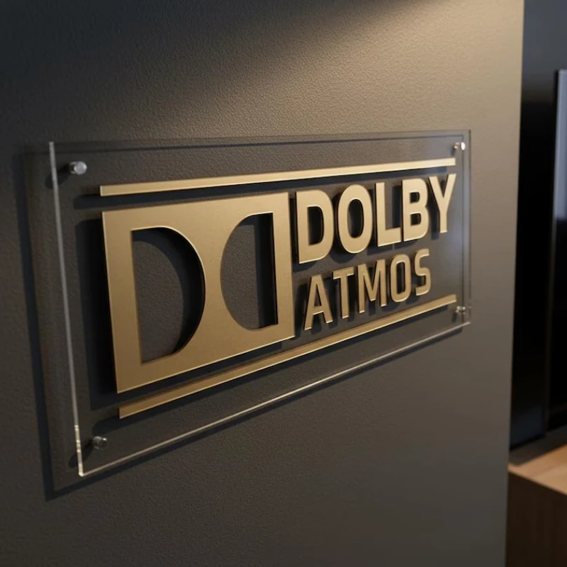 Home Cinema Wall Lights - Dolby Atmos Sign: 3D Home Theater
