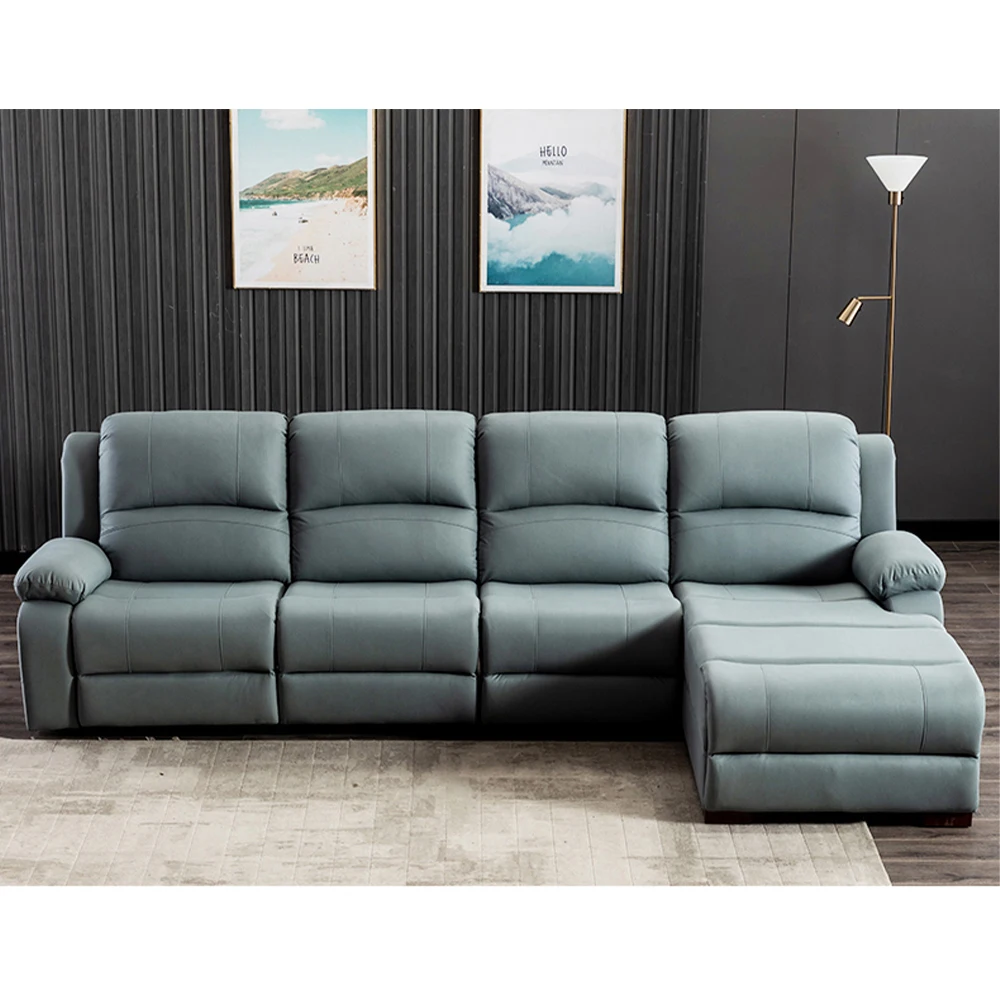 Genuine Leather Manual Electri - Home Cinema Couch 评论和价格