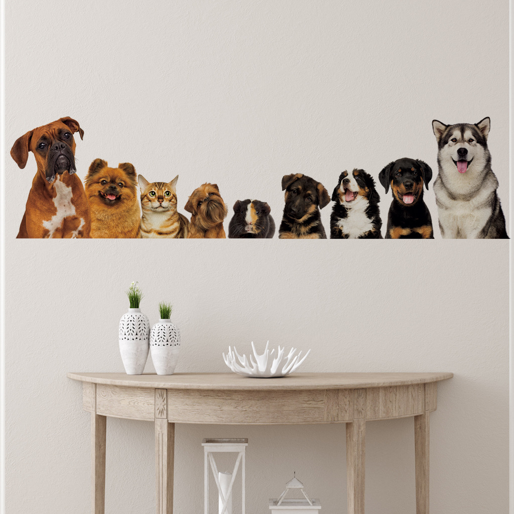 C30# 9 Cute Cats And Dogs Wall - Home Cinema Wall 评论和价格