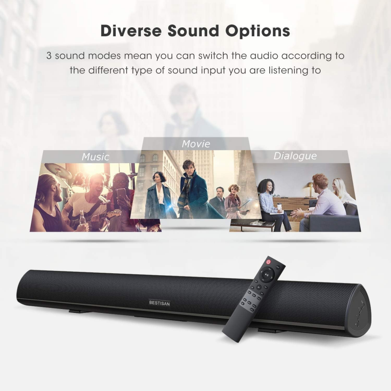 Powerful TV Soundbar Wired 100 - Home Cinema Center 评论和价格