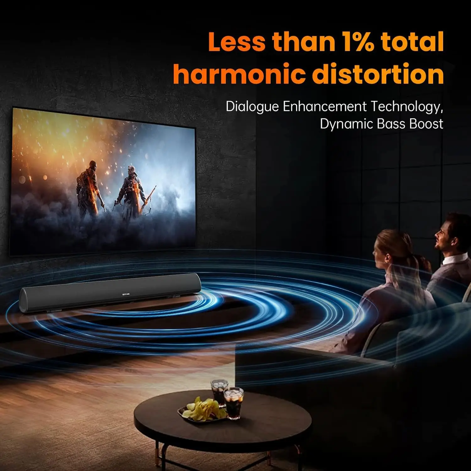 Powerful TV Soundbar Wired 100 - Home Cinema Center 评论和价格