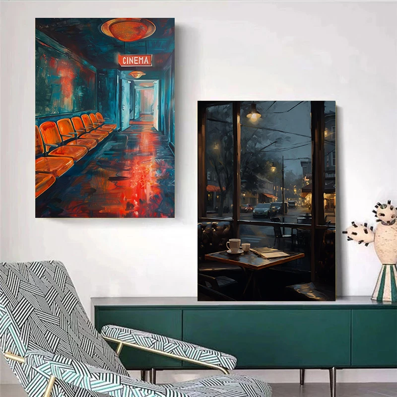 1pc frameless Moody Vintage Ni - Home Cinema Wall 评论和价格