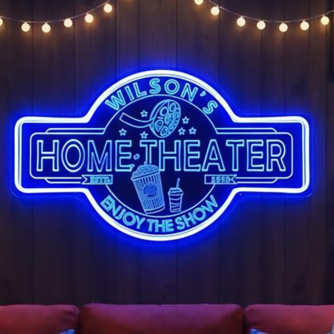 Custom Home Theater Neon Sign  - Home Cinema Wall 评论和价格