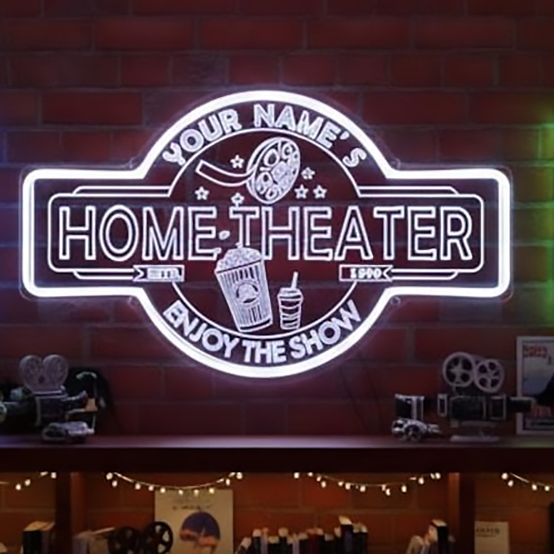 Custom Home Theater Neon Sign  - Home Cinema Wall 评论和价格