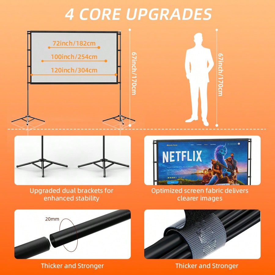 XBJ 100 Inch 4K Ultra HD Proje - Home Cinema Projector 4K 评论和价格