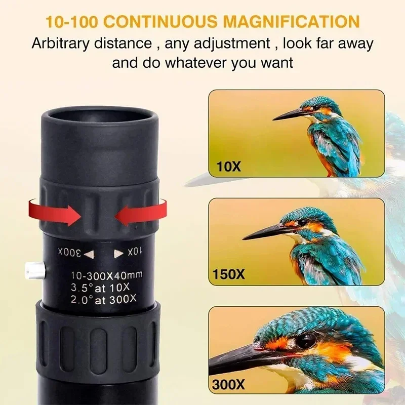 1Pc 10-300X Monocular Telescop - Home Cinema Center 评论和价格