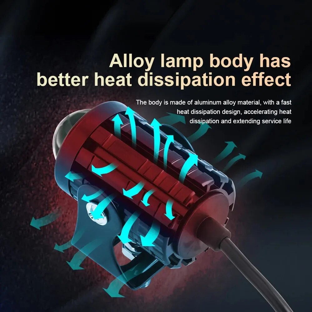 Universal Motorcycle LED Headl - Projector Lamp Replacement 评论和价格