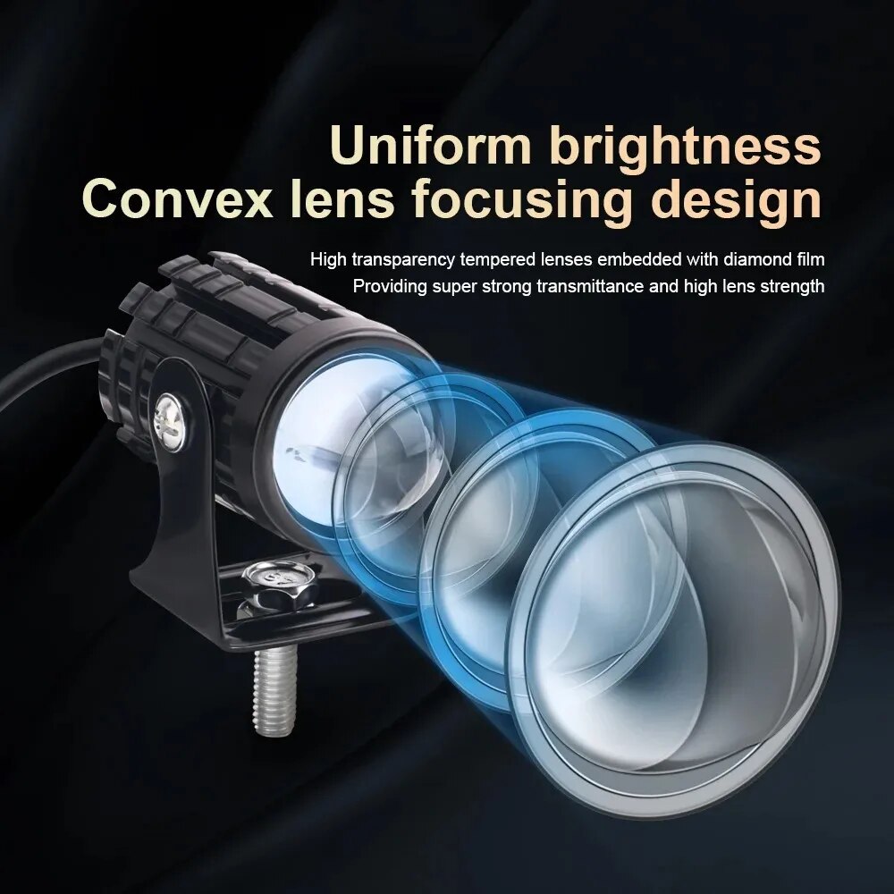 Universal Motorcycle LED Headl - Projector Lamp Replacement 评论和价格