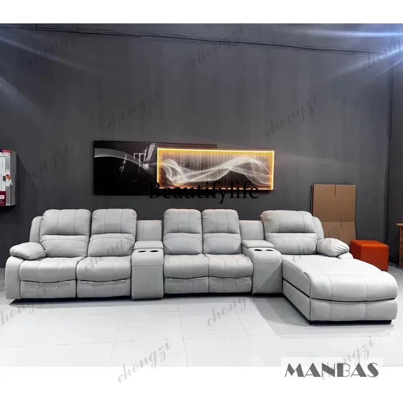 01A Leather Manual Electric Re - Home Cinema Couch 评论和价格
