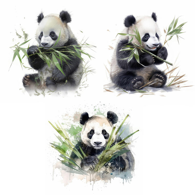 C76# Watercolor Panda Wall Sti - Home Cinema Wall 评论和价格