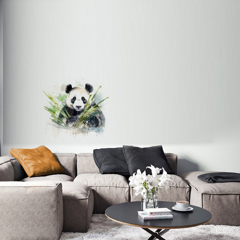 C76# Watercolor Panda Wall Sti - Home Cinema Wall 评论和价格