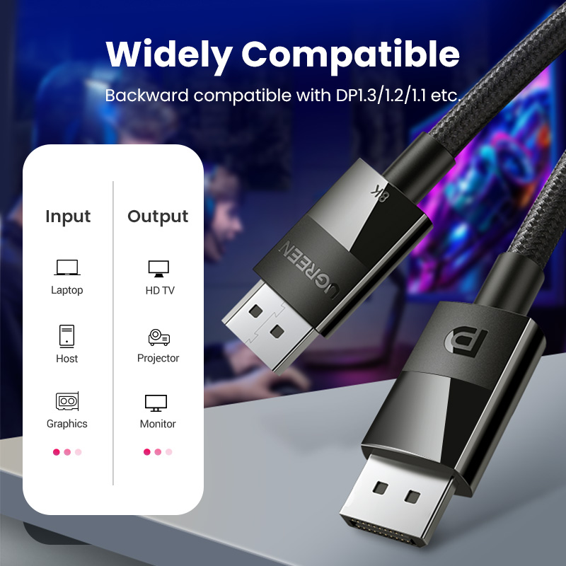 UGREEN DisplayPort Cable 8K DP - Home Cinema Projector Xiaomi 评论和价格